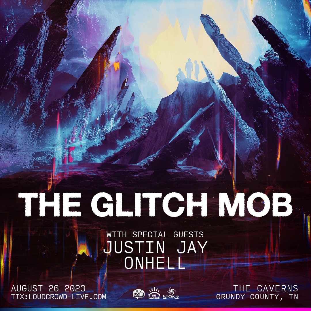 CAVE RAVE! 🌀🎶 Dive into the depths of sonic ecstasy with @theglitchmob w/@justinjaymusic & @onhellmusic! Join us in The Caverns on Saturday, August 26th for an unforgettable night of electronic magic below the Earth's surface. 🌌✨Tickets: tixr.com/e/72844 #caverave