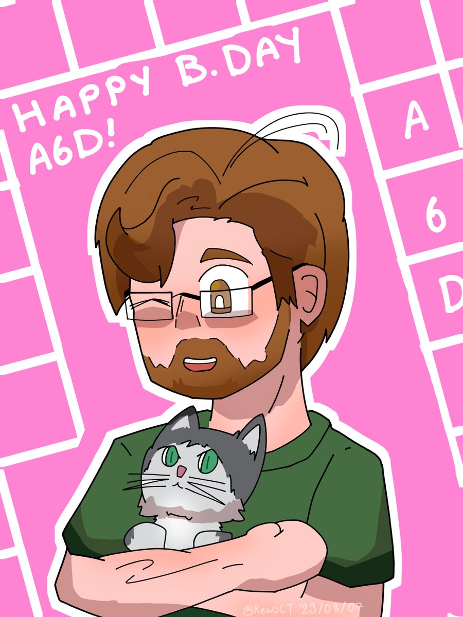 RewsCT's tweet photo. Happy (late) birthday fanart a6d! Was supposed to be on 3rd August, but here we are! #a6dfanart https://t.co/L0XRq5nsIl