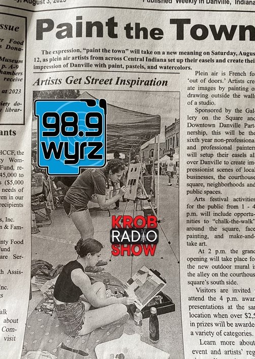 Paint The Town - coming to  @DanvilleIndiana THIS weekend!  You'll hear about that after 4pm on the K-Rob Radio Show on @WYRZ989!  Details also on the front page of this week's@republican1847! #CommunityRadio