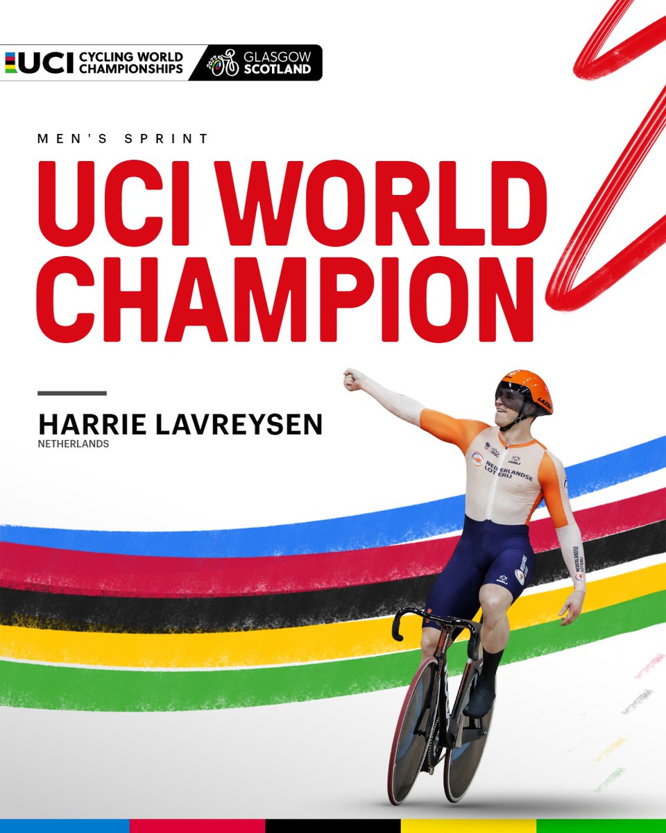 The king of sprint strikes again!

No one can beat <a href="/HarrieLavreysen/">Harrie Lavreysen</a> 🇳🇱 World champion for the 5th time IN A ROW!

#GlasgowScotland2023