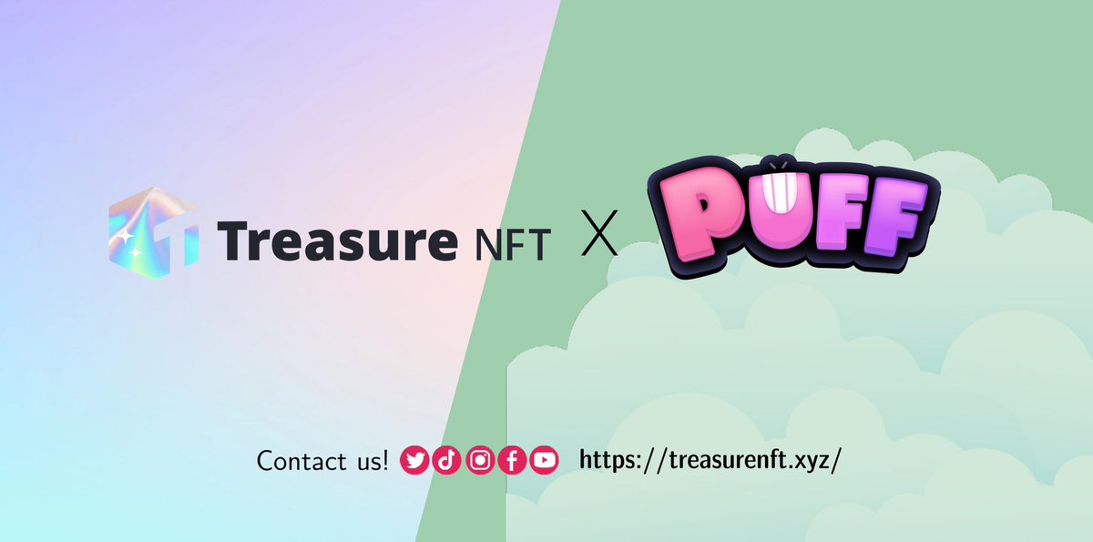Treasurenft_xyz's tweet photo. 🎉Fantastic! We're thrilled to announce new partnership with @Puffverse. We are going to cooperate with each other in online events that discover more chances in each area. More details are coming soon! 💙

📍Puffverse is a Disney-like dreamland of the 3D metaverse that aims to connect virtuality in Web 3 and reality in Web 2.