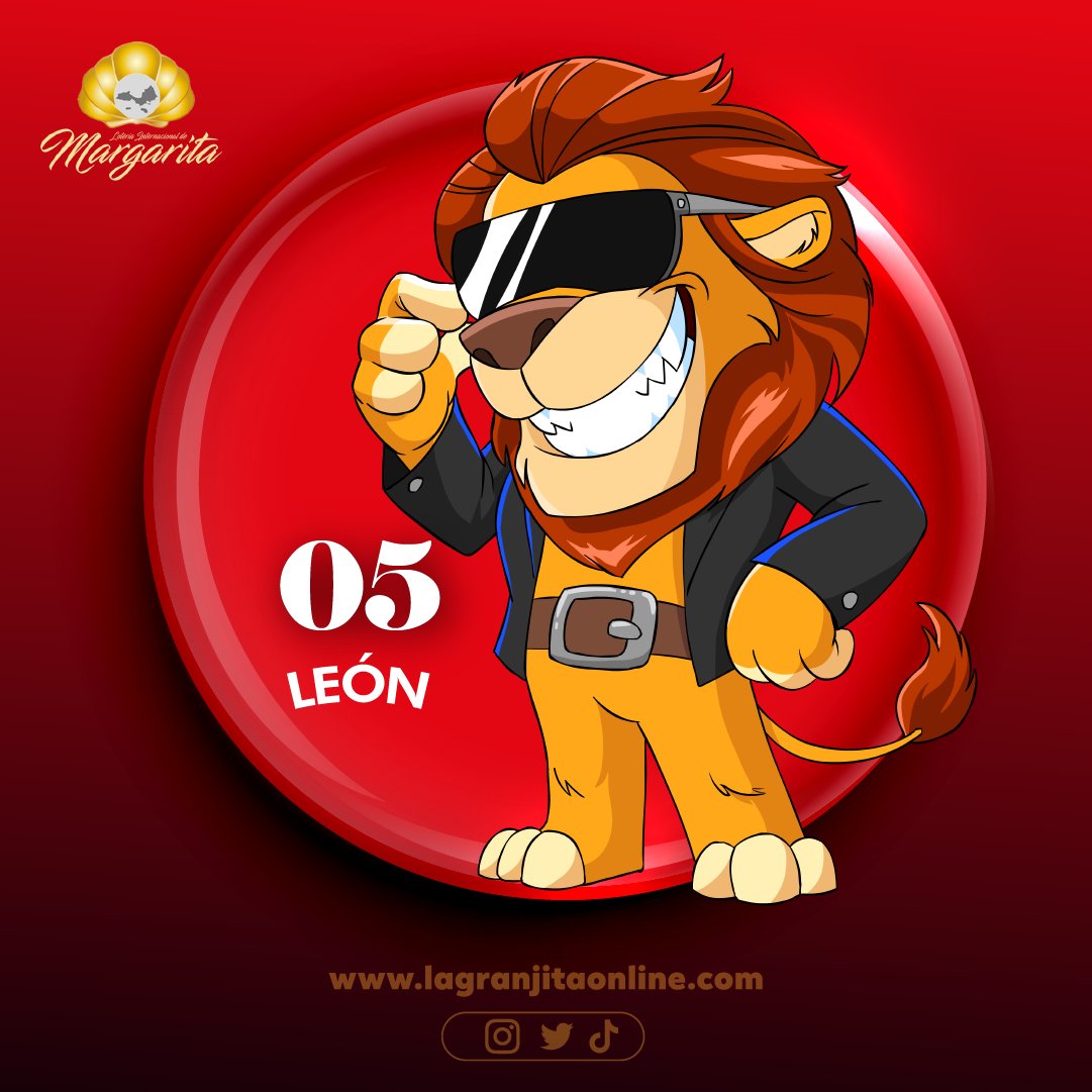 lagranjitaofic's tweet photo. 07-08-2023
1:00:00 pm
05 - LEON
#sorteos #loteria #loteriainternacionaldemargarita https://t.co/vfHg3t0dmV https://t.co/vNIIvZvYJ3