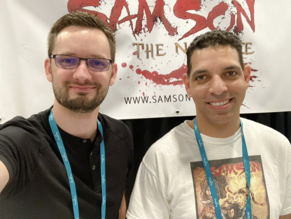 danielhancock22's tweet image. At the #ChristianProductExpo (CPE) 2023 with Luis Serrano, #RootedChronicles, #SamsontheNazirite, #TerminusMedia, @DOMINIONCOMIC, and @BibleActors’ #EndofDarkness! Selling books and shaking hands with the Christian publishing industry 📚🤝🌎