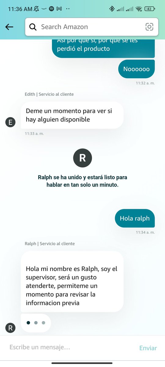 frandak24's tweet photo. Lastimosamente Ralph no soluciono nada, y no puede tomar capturas por que su respuesta fue, aún no sea procesado, espere, lo que dicen todos los de soporte! Y le digo que no, que hay que buscar otra solución y sin más corta el chat! Que bueno Servicio al cliente @AmazonHelp https://t.co/lnTG6bXMCT