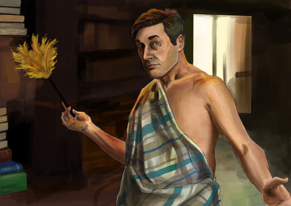 - I...Am...Dusting!
#GoodOmens2 #Gabriel #JonHamm #sketch