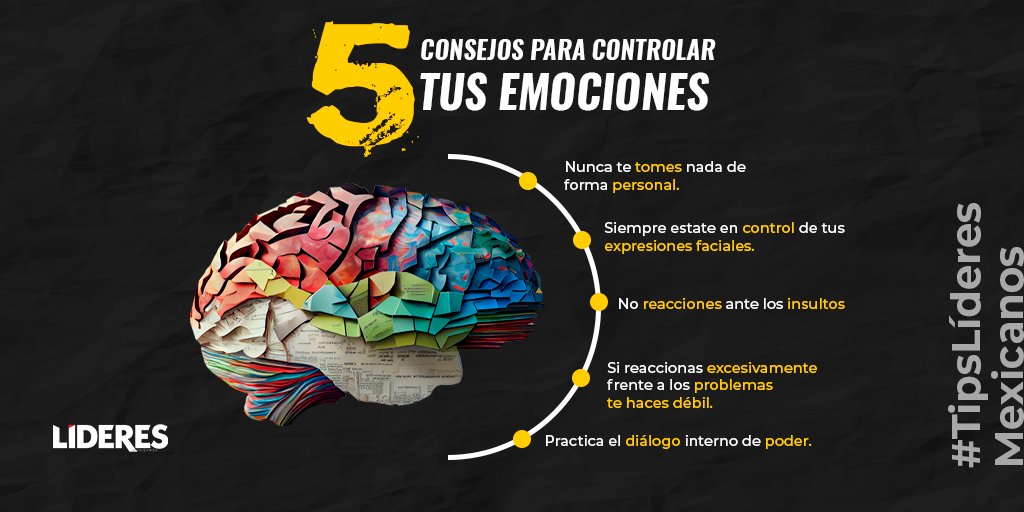 LideresMexicano's tweet photo. #TipsLM
Las emociones son parte importante de nuestro actuar, solo hay que saber controlarlas y manejarlas ante cualquier situación. En los negocios es sumamente importante tener en cuenta estos cinco consejos. https://t.co/qxYzFyAQZB