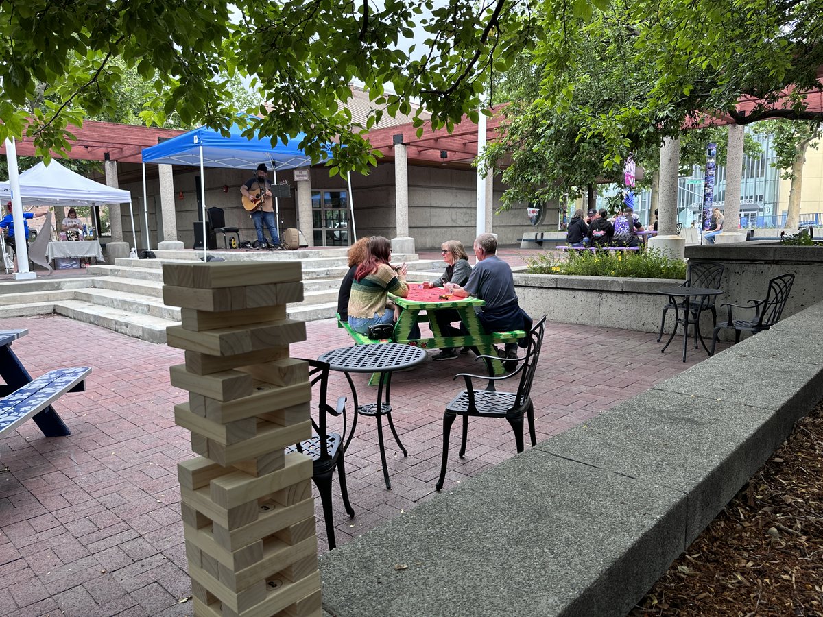 downtown_reno's tweet photo. Tomorrow! August 8 from 5-9 p.m. Downtown Tuesdays at 40. E 4th Street in downtown Reno. FREE event - live music, food, drinks, vendors and yard games! FREE parking at The ROW garages or at the Arch Lot off Virginia Street (between Plaza and Fourth Streets.) 

@CityofReno @MayorSchieve