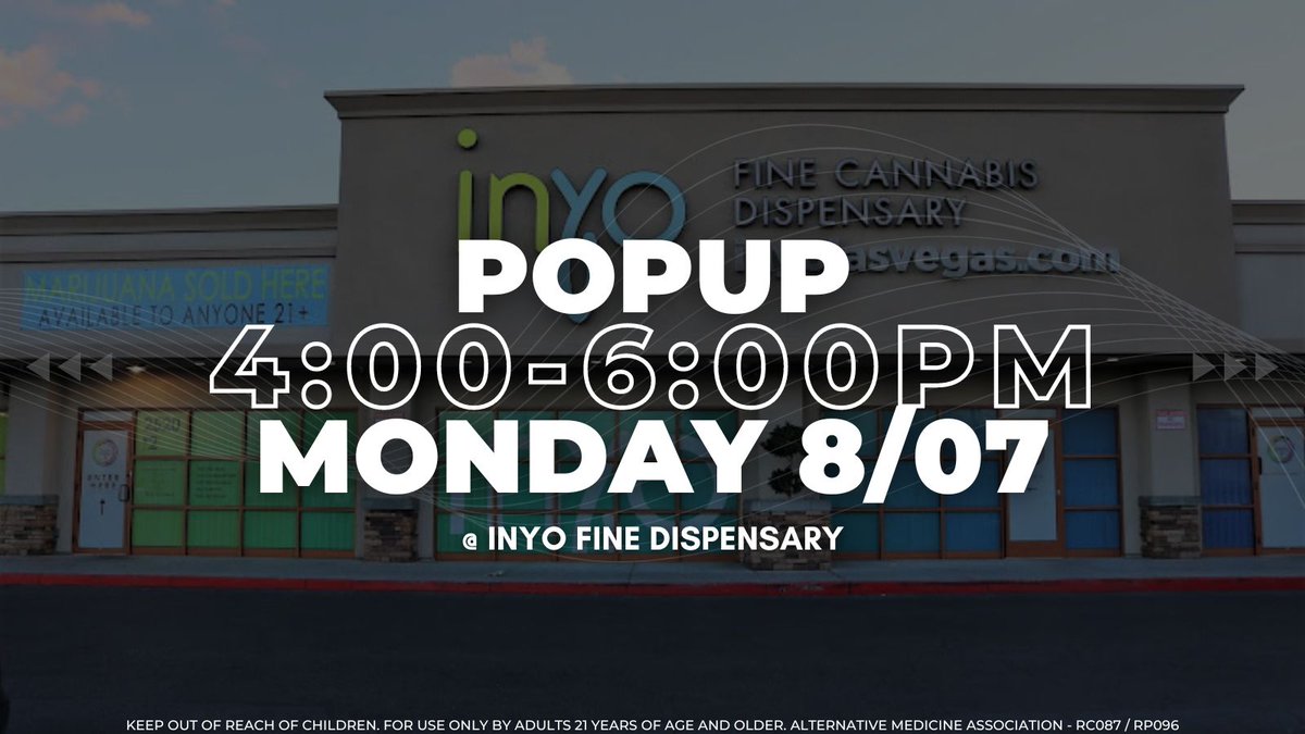 Come visit us today at <a href="/inyoFineLV/">Inyo Fine Cannabis D</a> from 4:00-6:00pm!