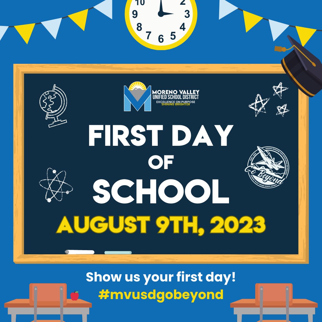 🎒📚 Ready or not, here we come! This Wednesday, August 9th, marks the exciting return to school! We're buzzing with excitement to reunite with all of you. Share your first day moments with us using #mvusdgobeyond and let's inspire each other to Go Beyond our limits!🚀📝