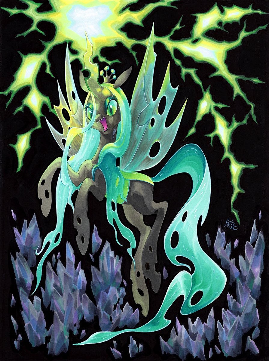「new queen chrysalis for #everfree !  pri」|f. leeのイラスト