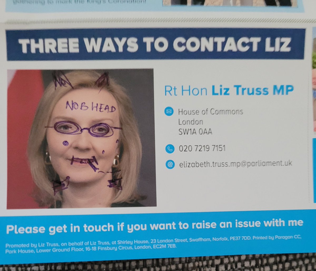 Yes <a href="/trussliz/">Liz Truss</a> I'd like to contact you to know why you tanked the economy, causing mortgage misery to millions?

I've also fixed your photo for you - you're welcome 
#ToryCriminalsUnfitToGovern
#ToryLiars 
#ToryChaos