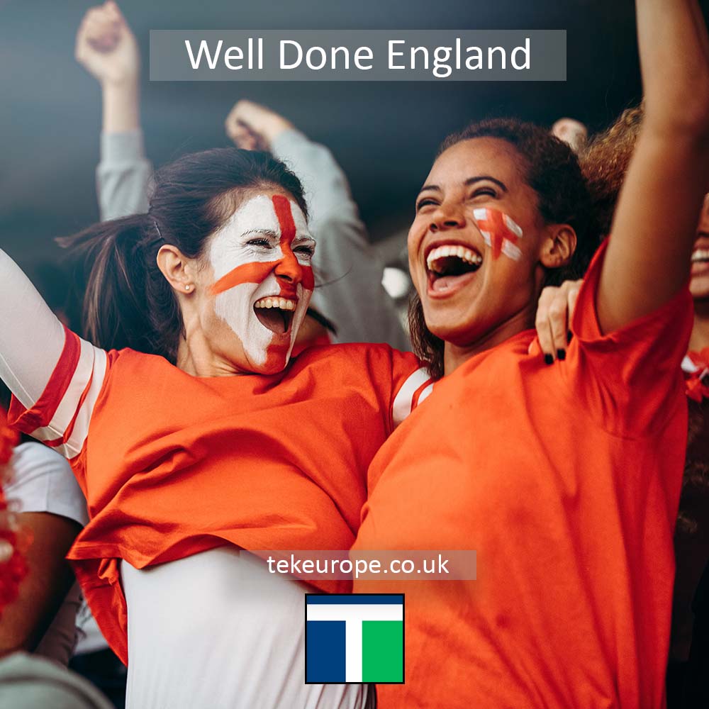 Tekeurope's tweet photo. Well done to the England today on victory today. looking forward to seeing them play in the quarter finals on Saturday. ⚽️⚽️⚽️ #ENGvsNGA https://t.co/ZuwAQvAqot