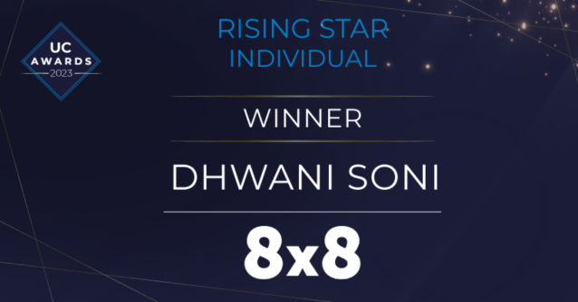 deepakmehta_2's tweet photo. Congratulations to Dhwani Soni, @8x8 Global VP of Product Management and Design, for being named a Rising Star in @uctodaynewsβ #UCAwards23. Read more about this prestigious recognition here. #UC #CC #customerobsessedcommunications #Lifeat8x8 #XCaaS https://t.co/CX1UdRFczf https://t.co/Z6te40pAih