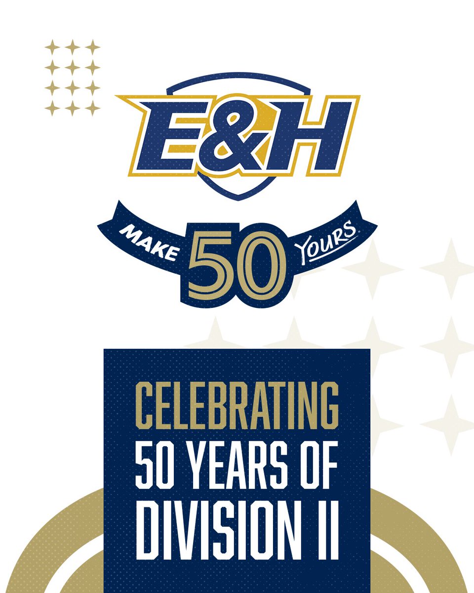 Emory &amp; Henry is a proud member of Division II. And we want to say Happy 50th Anniversary! Fifty years of success in athletics, academics, community engagement and preparing student-athletes for success in life! Ready for more? Let’s Make It YOURS! #DII50