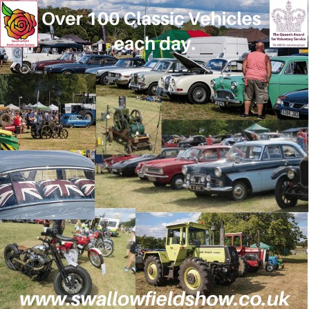 SwallowfieldThe's tweet photo. Over 100 vehicles have been registered to attend on each day. You can expect cars, commercial vehicles, motorcycles, tractors, machinery &amp; an eight ton steam roller! 
Registration is still available on line booking  https://t.co/ZnvuCElCME 
Email - swallowfieldwheels@outlook.com https://t.co/Y8vl68a9Ks