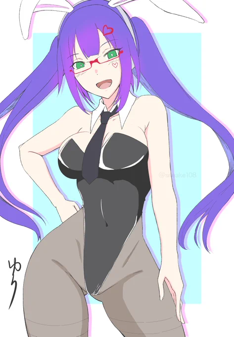 手慣らしに、覚悟の入ったバニースーツ。ようやっと描けるようになってきた。#あおいふぁんあーと 
