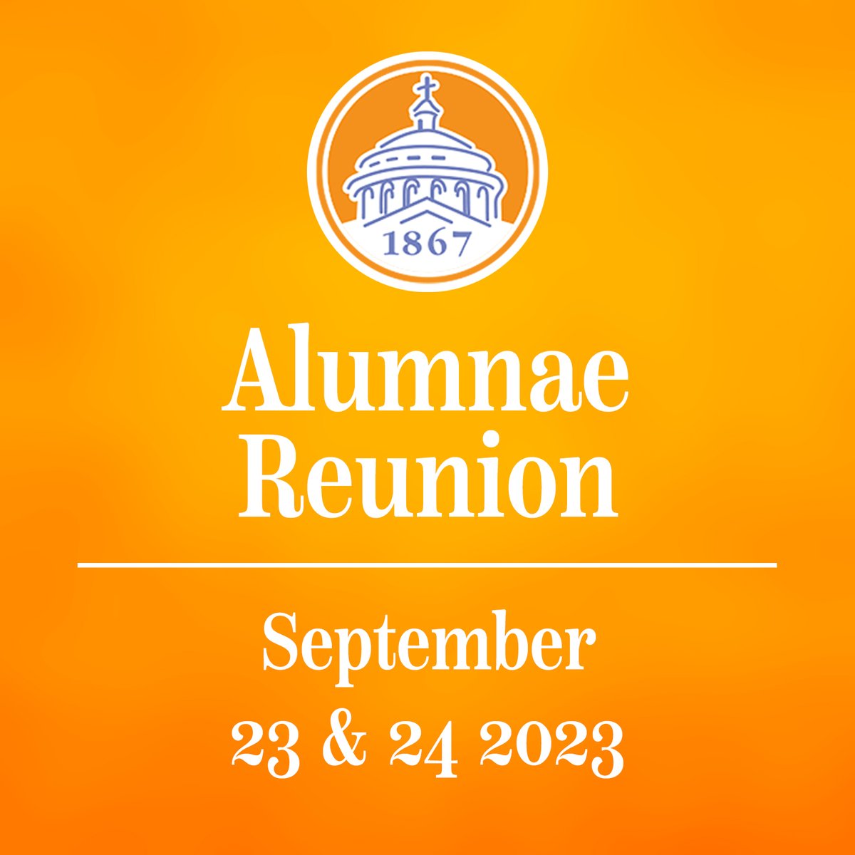 We’re so excited for our annual Alumnae Reunion! On September 23 and 24, join us for a weekend full of fun, including tours of the monastery grounds and academic building, raffles, and more. The deadline to register is September 8, so be sure to sign up at thedome.org/reunion2023/