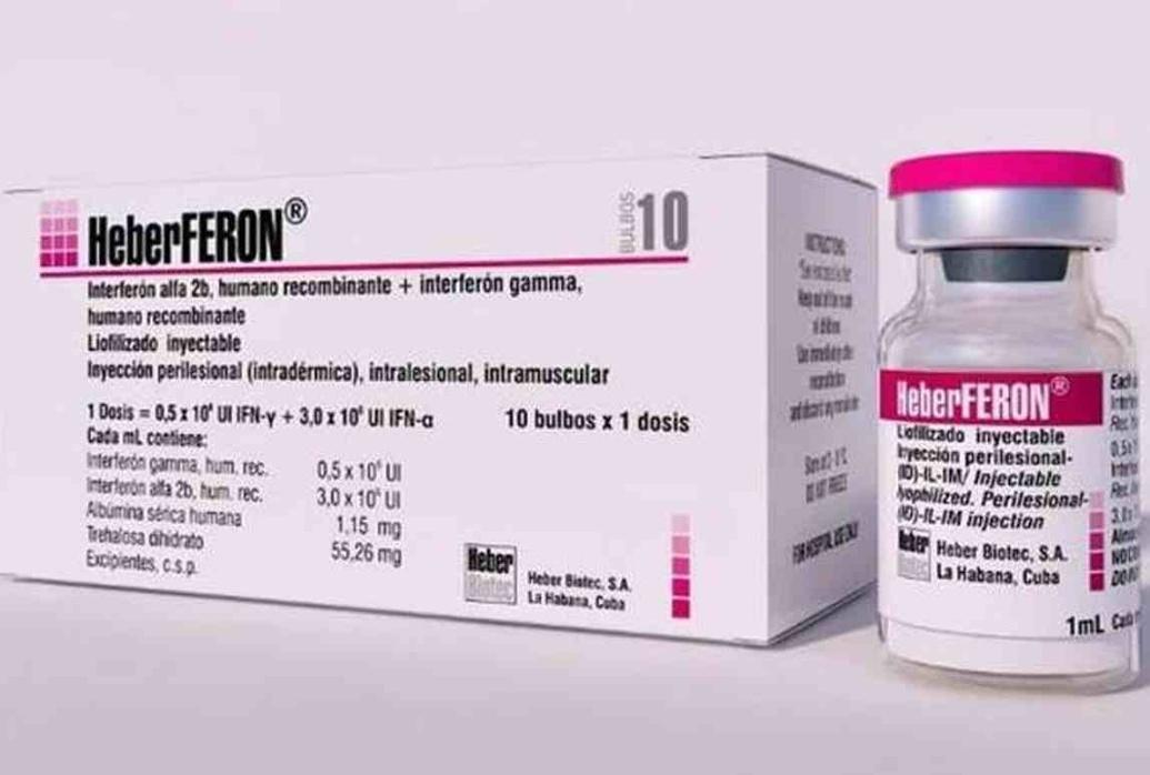 YagenPomares's tweet photo. 📍Confirman eficacia del HeberFERON contra cáncer de piel.
Producido por el @CIGBCuba el HeberFERON es una mezcla de interferones Alpha-2b y Gamma, administrada a la persona de forma inyectable alrededor de la lesión.
#CubaPorLaVida 
#CubaEsSalud 
#ConTodosLaVictoria https://t.co/U8XL3d9CNQ