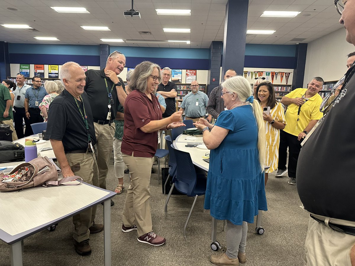 AshleighBible's tweet photo. If you see Mrs. Brock give her a high-five! She is the 23-24 RFHS rock-paper-scissors CHAMPION!! https://t.co/2w9aUUvEak