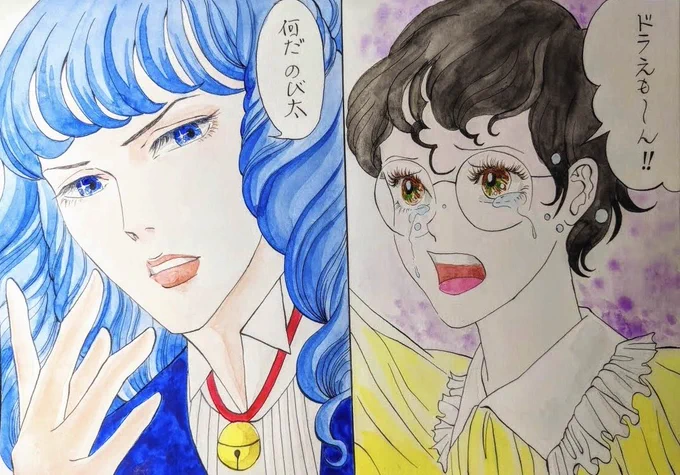 #昔と今の絵を晒す見た人も強制
2021年←   →2023年

昔からやりたい事が
ハッキリ伝わってくる絵なのは
一貫してる。
昔の私に負けないようにしたい。 