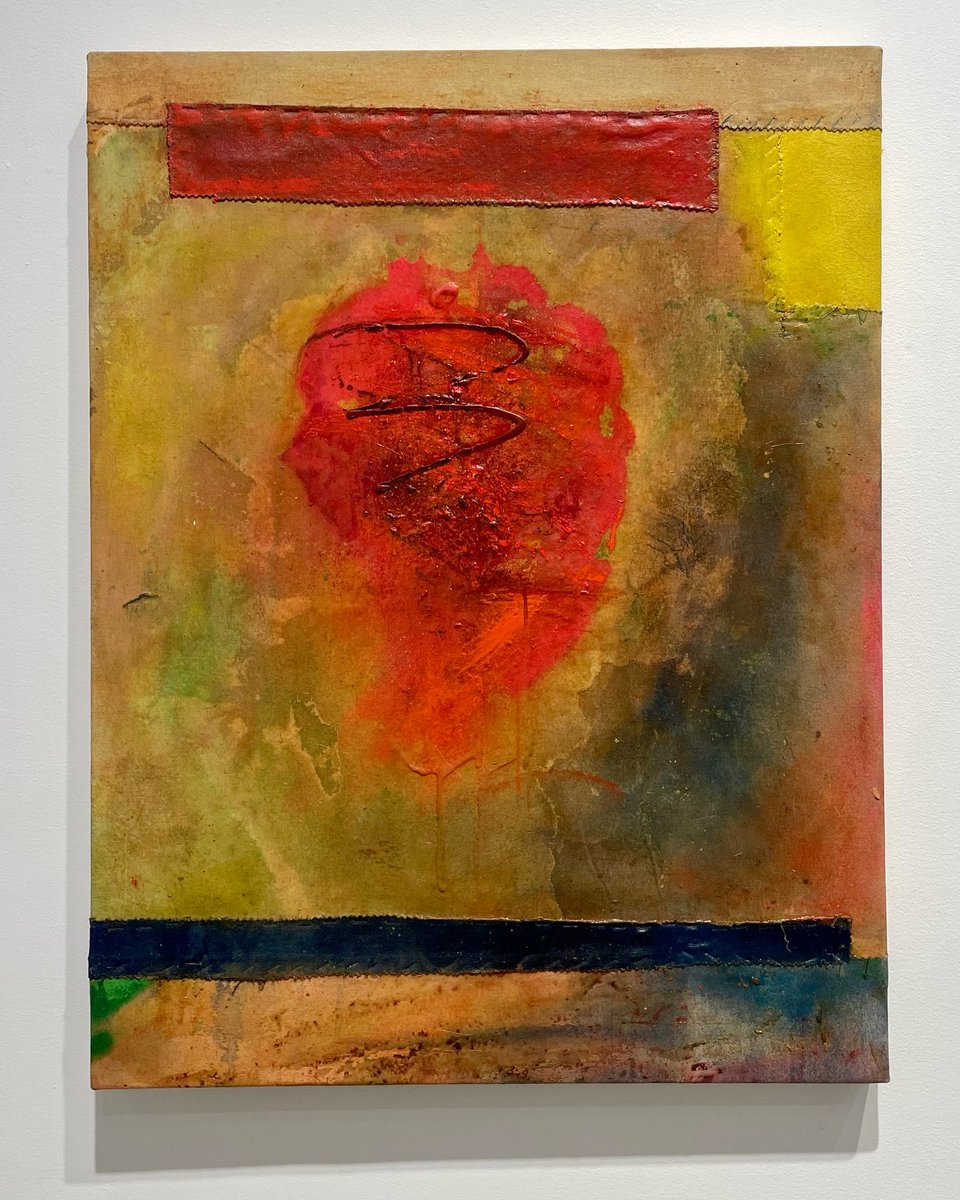 @frankbowlingstudio “Dicotyledon (Franked)”. A small assembled #painting, nested between the abject and ethereal (the material of #collage, the affect of #colordield).
.
#art #abstractart #abstractpainting #contemporaryart #contemporarypainting #colorfieldpainting