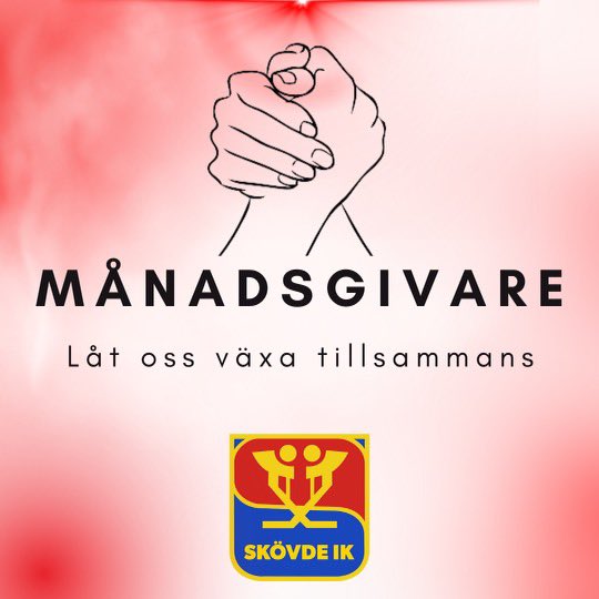 Var med och bygg framtidens Skövde IK. En förening att vara stolt över där klubbmärket betyder något för hela familjen.

BLI MÅNADSGIVARE HÄR: 
hockeyettan.se/skovde-ik/nyhe…