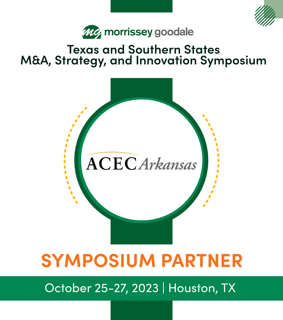 #Event We'd like to thank <a href="/ACECArkansas/">ACEC Arkansas</a> for its support and becoming a Texas and Southern States M&amp;A, Strategy, and Innovation Symposium Partner!

#AE #symposium #thankyou #partnership #houston