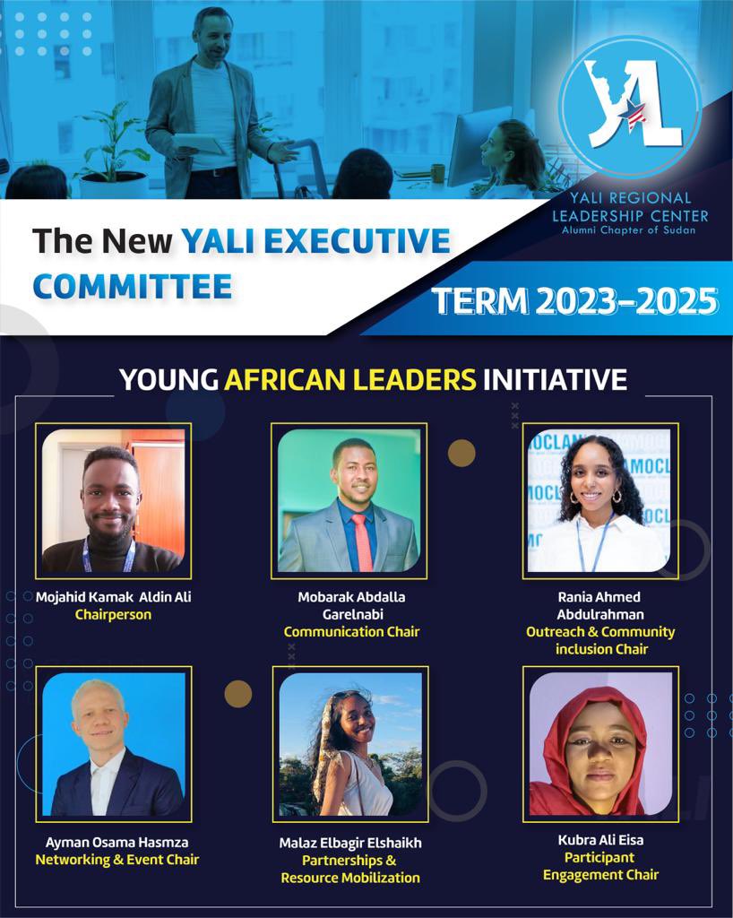 YALIRLCAlumniSD's tweet photo. Please join us in congratulating the new YALI (Young African leaders Initiative) Executive committee Term 2023-2025 on achieving this level of recognition and trust within our community https://t.co/O4QedJJgKx