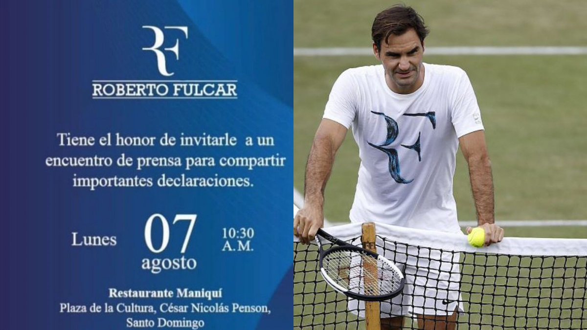 DiarioLibre's tweet photo. 🎾|#DeportesDL| Roberto Fulcar usa el logo de Roger Federer en su marca personal  

🔗https://t.co/062zt1Jg43

#DiarioLibre #RobertoFulcar #RogerFederer #Tenis https://t.co/1av6bduunq