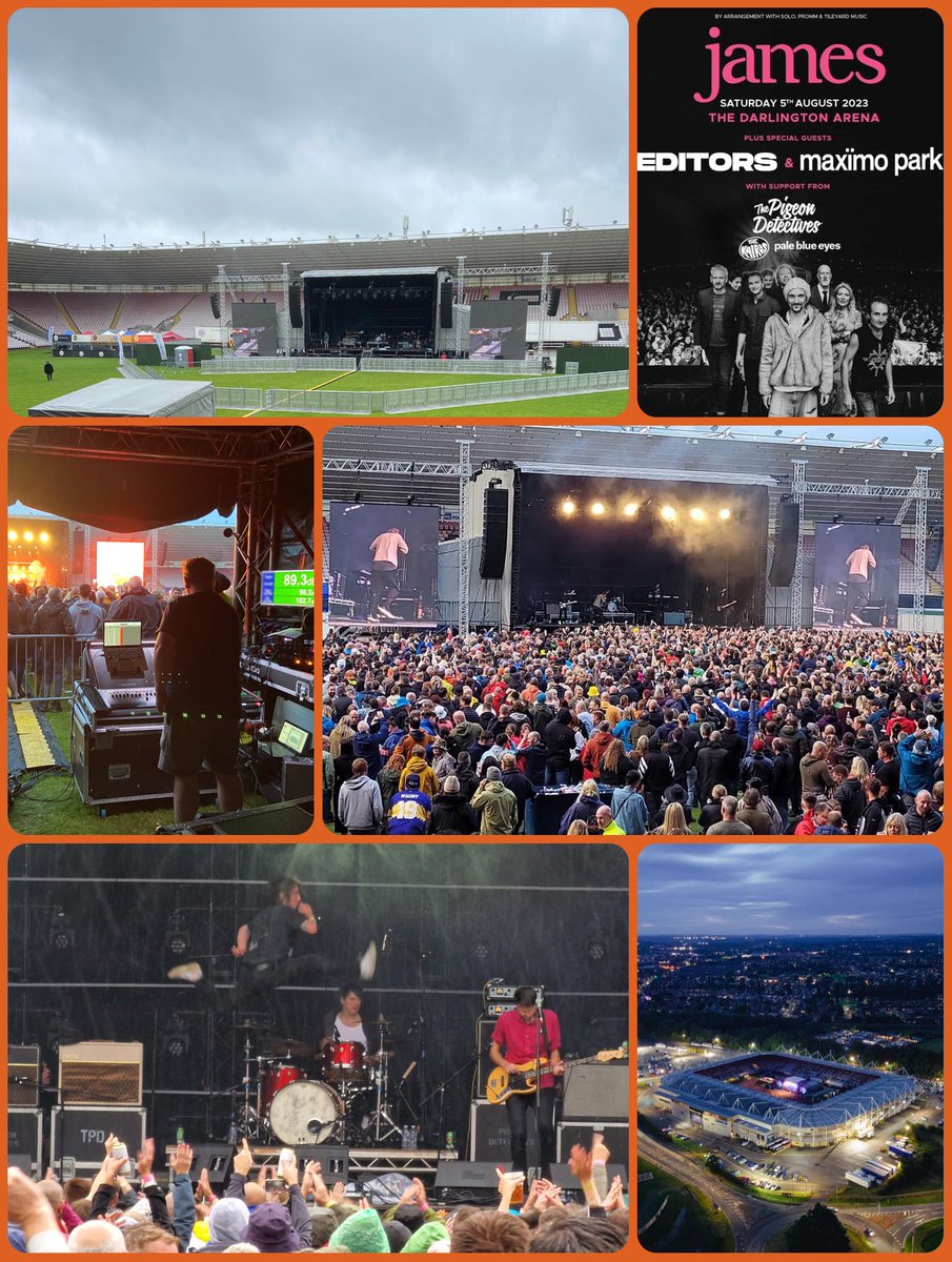 RVAcoustics's tweet photo. RV Acoustics provided event noise management for james, Editors, Maximo Park, The Pigeon Detectives, and more in #Darlington. Always great to be part of an amazing team providing #livemusic !
#noisemanagement #stadiumconcert #wemakeevents #eventprofs #eventprofsuk #noise https://t.co/kM9xakwbvA