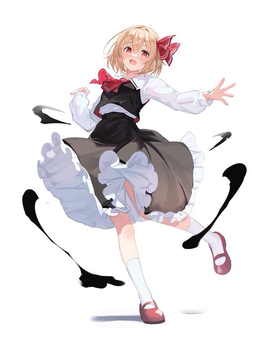 「ribbon standing on one leg」 illustration images(Popular)