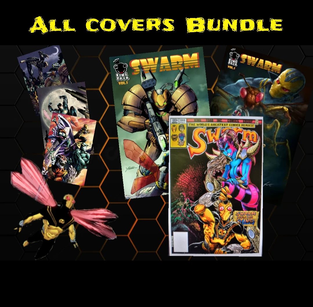 HellsSpawnWorld's tweet photo. #KingToad aka @mess_shane @Comicartmaster1 have their next book out titled #SWARM! The character looks great, the covers look spectacular and you can even get a cover by Joe Ball himself. Donโt miss out on this grand opportunity to help King Toad Inc hit their goal of 3k!! letโs freakin go!! #ComicsGate #IronAge #COC #RippaVerse @EthanVanSciver @vielned @YellowFlashGuy @SnuggyJr @johnnynotbanned @ThatUmbrella @RekietaLaw @thatstarwarsgrl @AlexvrbX @AldousOnTheFarm @thelucentcomic @RenieDraws @jayBamaFan1 @Ang3laFace @Plaster_Harris @WartTheWizard @JoeMSonntag1 @cg_pete @CJeremy33 @ChadTHX1138
https://t.co/c3sXgf9DlU