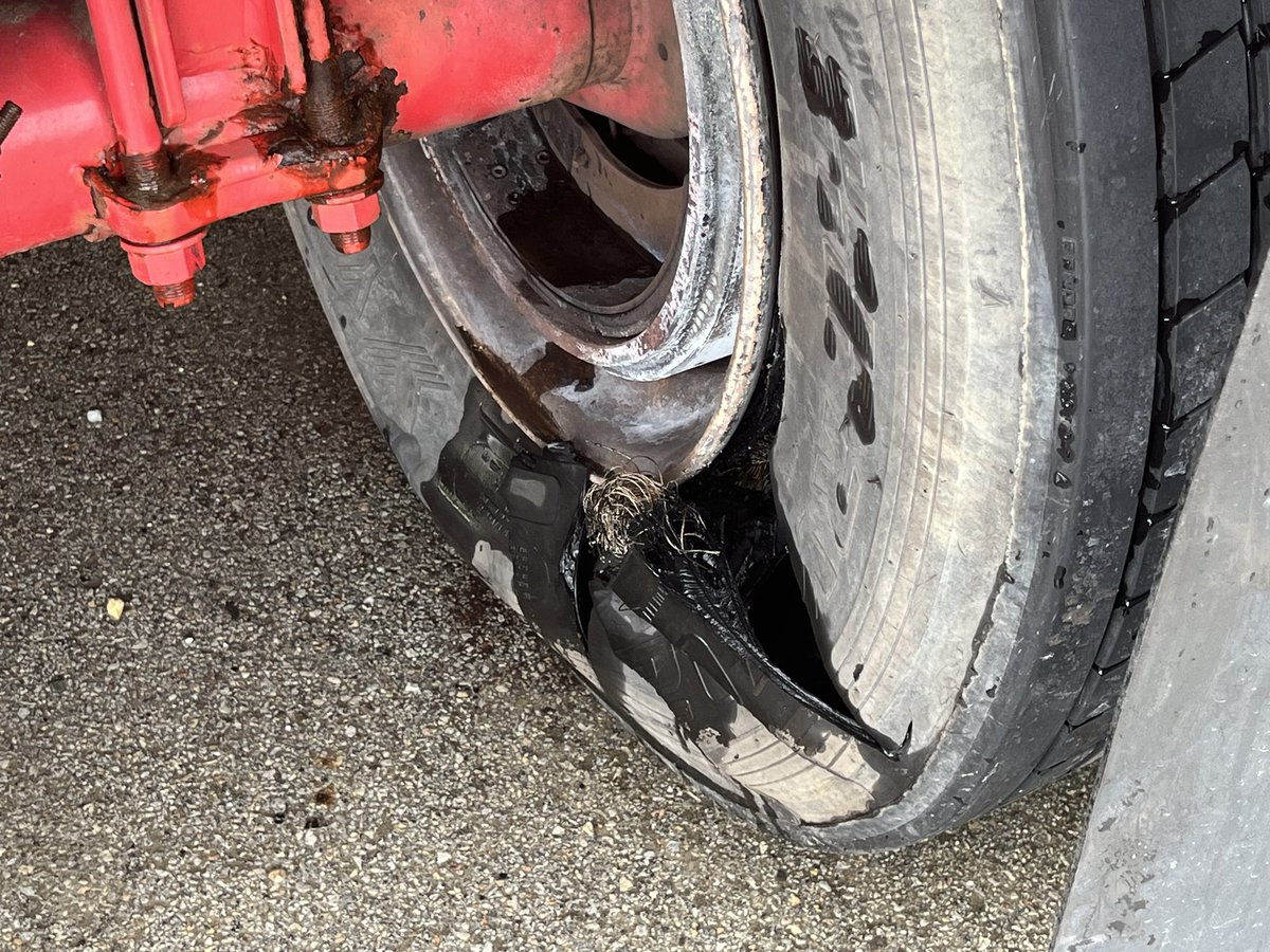 WestfieldFire's tweet image. Worn semi-trailer tires failed and caught fire on south bound U.S. 31 on ramp from S.R. 32. WFD Engine 381, Ladder 381 and Safety 308 were on scene. The fire was quickly extinguished by Engine 381 crew with water cans. #CShift