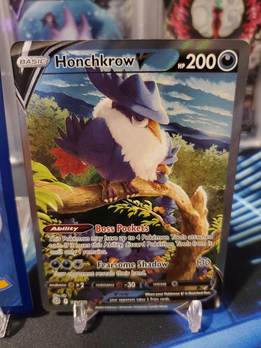 MMcac56's tweet photo. Honchkrow V Alt Art 162/172 Brilliant Stars - Honchkrow V Full Art 161/172 Brilliant Stars Sword and Shield Pokemon TCG Pokemon Cards
-
Link in Bio! Follow for more TCG Cards under comps
-
#pokemoncardsforsale 
#pokemonsale 
#pokemontcg 
#pokemoncollectibles 
#rarepokemoncards https://t.co/FszPrm1hNE