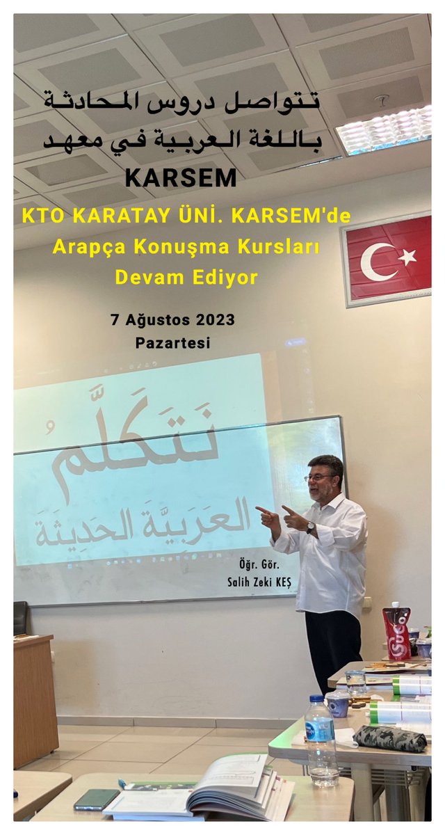 salihzekikes's tweet photo. KARSEM'de Arapça Konuşma Kursları Devam Ediyor
تتواصل دروس المحادثة باللغة العربية في معهد KARSEM
@KTO_KARSEM
#arapça #muhadese #arapçamuhadese #konuşma #arapçakonuşma #arapçakonuşmakursu #karsem #salihzekikeş #arapçaeğitimi #arabicconversation https://t.co/RIy4jRMfmG