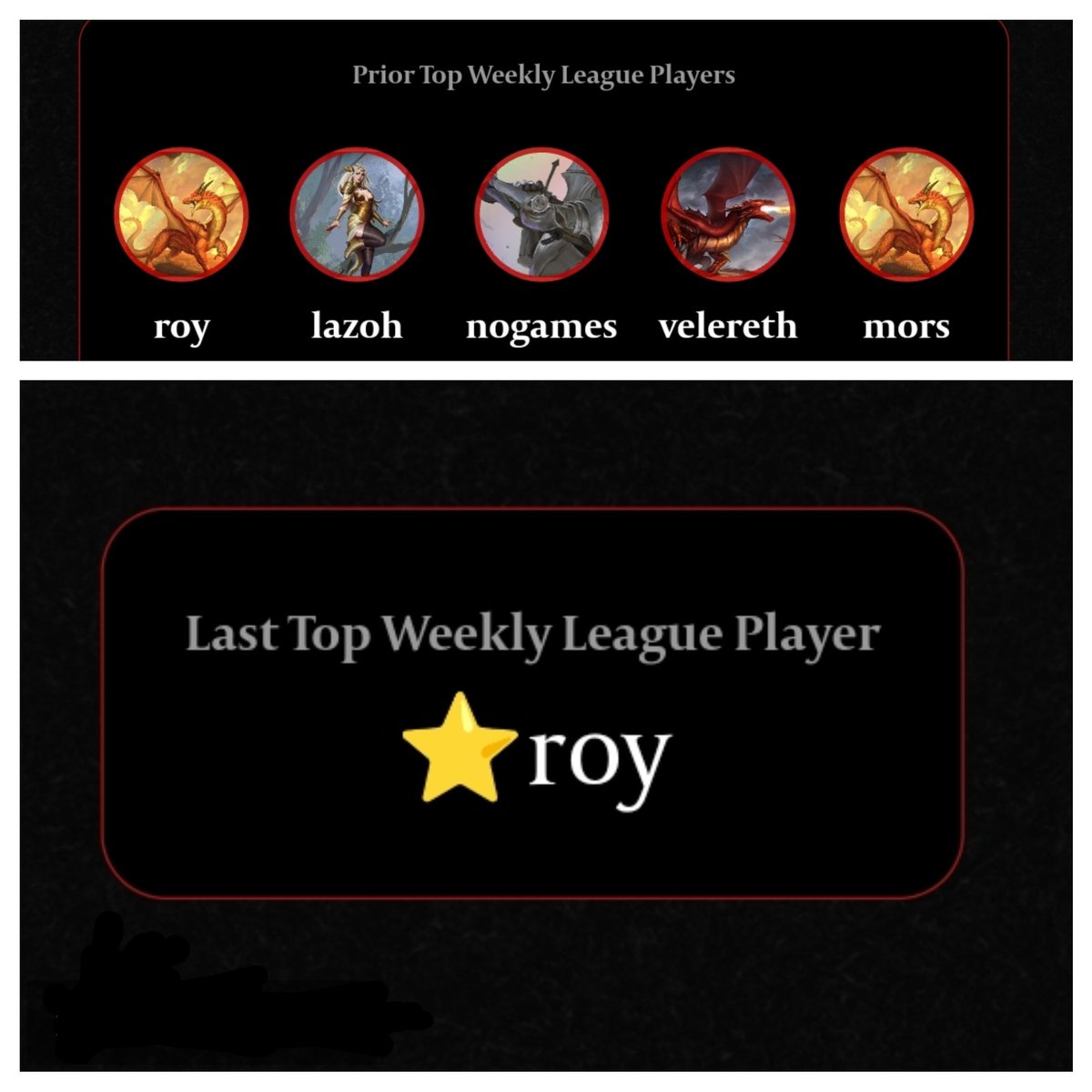 Velereth's tweet photo. Congratulations to the top 5 players at the #MythrelTCG league taking 10 packs each. The winner is Roy!! Receiving Abyssal Lord promo card and 10 packs. @mythreltcg https://t.co/Z0sxZWvVjC