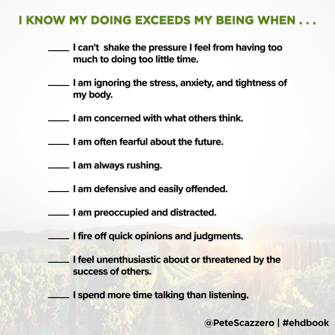 petescazzero's tweet image. The following are 10 indicators that help me recognize when I've moved away from a centered place with Jesus. What others might you add to fit your particular circumstances and vulnerabilities?