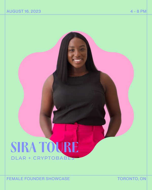 F3_Ventures's tweet photo. Introducing the lovely   @thecryptosavage who will be joining us on the #femalefoundershowcase stage at #ethwomen & #futurist123 

Rebirthing the matriarchy to  Sira means to encourage and empower yourself and others in the most positive and well-meaning way.

See you very soon! So exciting!🥳