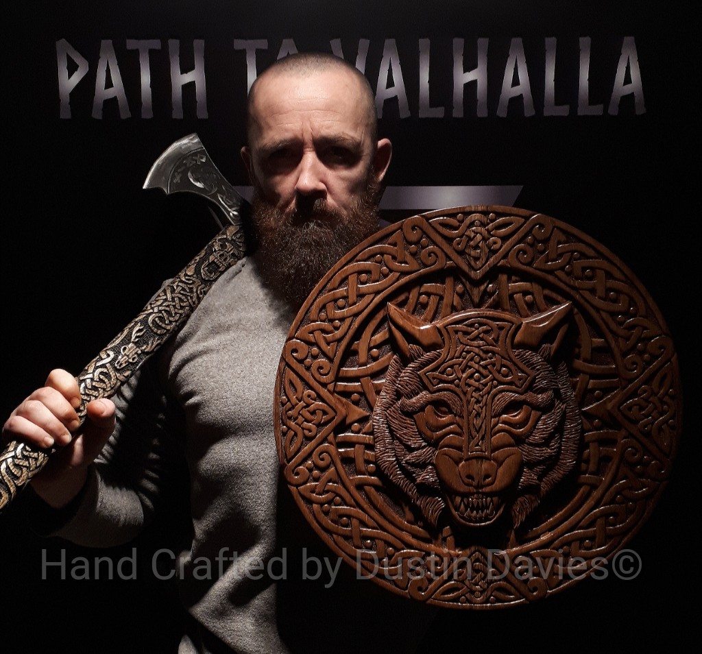 DustinDavieswc's tweet photo. HandCrafted Fenrir Shield.
Designed and Crafted by Dustin Davies.
FB@dustindavies
Instagram@dustindavieswc
#norse #fenrir #norseshield #norseart #viking #vikingshield #vikingart #pagan #paganart #heathen #handcrafted #handmade #woodcrafting #woodworking #homedecor #decor https://t.co/1UzidDigkp