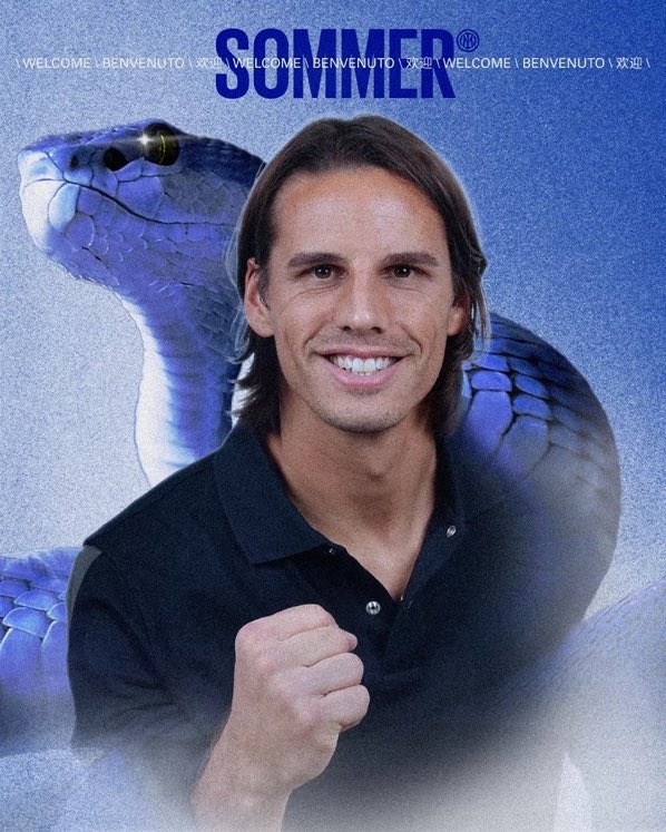 TortiFoot's tweet photo. 🚨OFFICIEL: Yann Sommer signe à l’Inter! 🖤💙

📸@Inter #ForzaInter https://t.co/2pZ3Lvh0mE