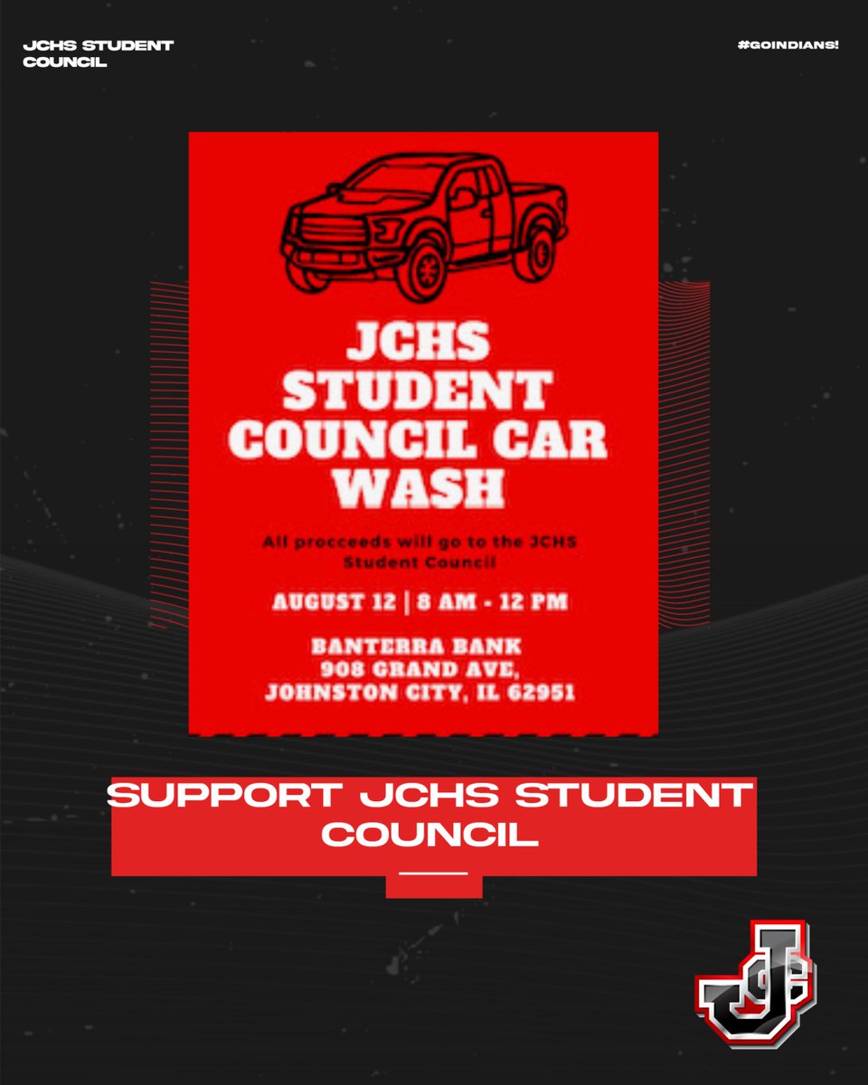 Student Council will host a car wash on Saturday August 12, 2023.