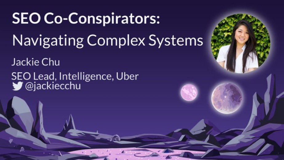 vklakkineni's tweet photo. Speaker #3 Jackie Chu, SEO intelligence. Uber. #Mozconf #notes 
SEO co-conspirators:- Navigating complex systems!
✅ A lot of web accessibility guidelines are SEO best practices as well.
✅WCAG makes the all inclusive web and accessibility!
✅ At least meet level A - AA 😊 on WCGA2.1
It’s just the right thing to do to comply and provide access to everyone.
We have definitely noticed that a lot of videos doesn’t have transcripts This is similar to ALT tags for images! (?)
✅ Every brand / business should have their  podcast!
👍Case study:
Square re-redesign:
✔️ All internal links were changed to Learnmore! This dropped relevant traffic.
✔️ Goop, Zola were sued for not making it accessible for all.
❌ Most of the brands got into trouble
✅ Business owners care about their products and over all business success. Enlist with them!
✅ Tie SEO to profitability 
A lot of SEO tasks can be linked to increased revenues.
You can even use competitors keywords as part of your content building strategy!
Example: Automated internal links
✅Engineering team: They want company to grow. Question to ask: Is it a bug or a feature?
❌NO confusing brand experience 
❓Impacting bots or humans?
❌Content differences between different devices (Mobile Vs Desktop)can impact SEO
❌Limiting Google crawl rate limit can be negative. Tip: More crawling can help index new content quickly.
🙅‍♂️500 errors for robots file or any other important pages can have negative impact.
Package them in a way to get prioritized. ✅