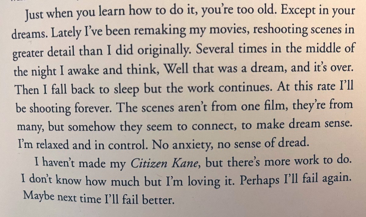 The last two paragraphs of William Friedkin’s memoir. He lived a long life and provided us with some of the most incredible stories ever told. A crushing loss.