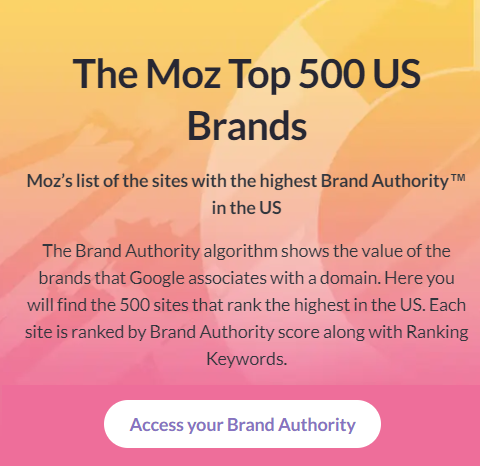 danielstanica10's tweet photo. @moz released a new metric called Brand Authority. You can check yours with a Moz Pro account.
Also, here is a Top of 500 US brands #brandauthority, #ba, https://t.co/r60nybEaGW https://t.co/Gg9IUpymXW