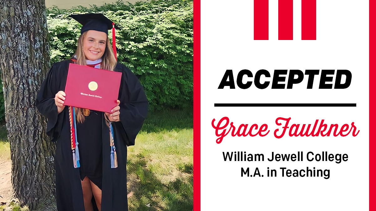 williamjewell's tweet photo. Former @jewellsoftball player Grace Faulkner will continue her stay on #TheHill as she pursues her Master of Arts in Teaching degree! Grace will also serve as a student assistant for the softball team. Congrats, Grace, and welcome back! #JewellClassof2023 #WelcomeBack https://t.co/Afuag2woYY