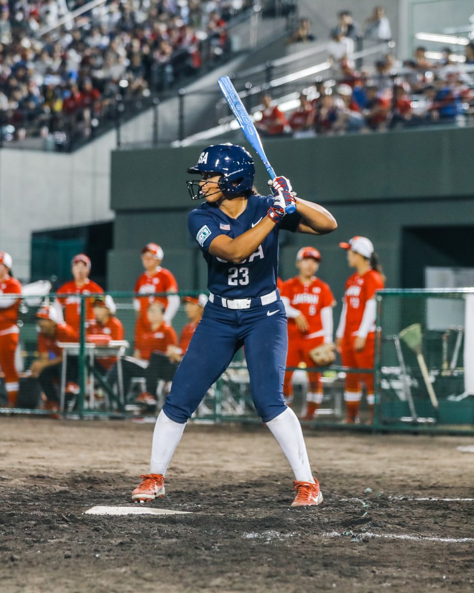 TexasSoftball's tweet photo. so proud of how @vivicmartinez23 represented us and Team USA in Japan this past weekend 🤘🇺🇸

#HookEm | 📸: @USASoftball https://t.co/rbLNuWu6Iq