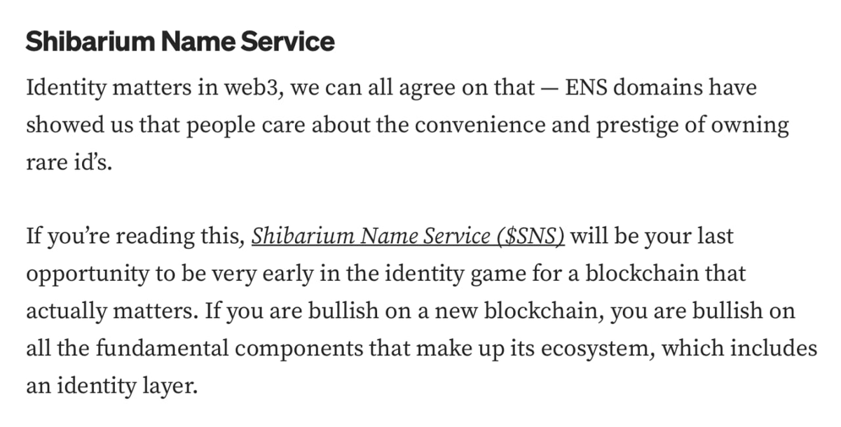 dogtag_id's tweet photo. 1/ Here's a reminder of what SNS stands for. 

The SNS vision extends beyond just a name service; it encompasses identity. In the long term, each active DOGTAG will serve as a "self-sovereign data container". Expect a deep dive article on this soon. https://t.co/WRgac4pAUh