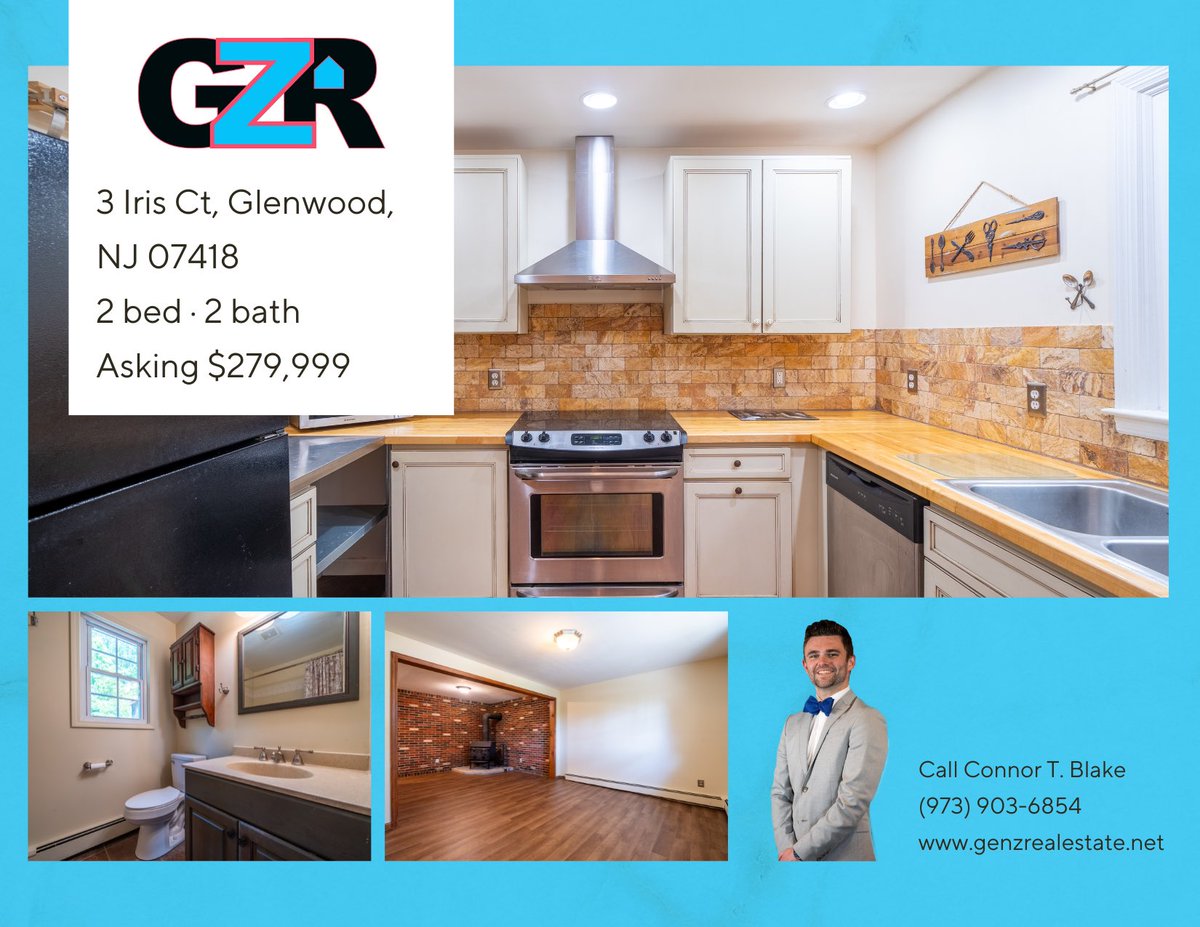 ConnorBlake's tweet image. 🏡 Just listed! Back on the market with a motivated seller! 😌🏡

This charming 2 bed, 2 full bath home features a brand new Roth oil tank installed by permit, and the previous underground oil tank was removed by permit. 

Contact me for more details. 📲

 #GlenwoodNJ #NJRealtor