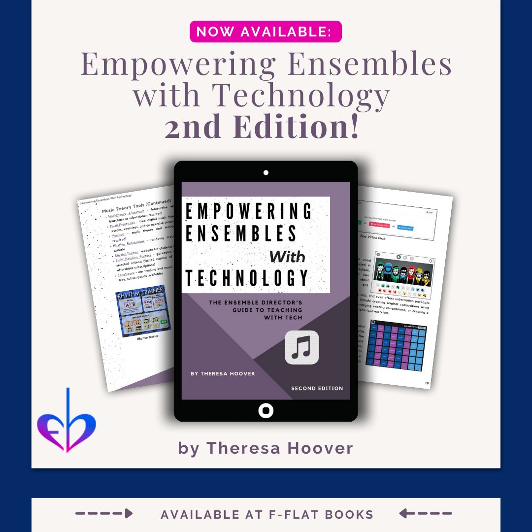 I'm excited to share there is now a 2nd edition of 'Empowering Ensembles with Technology!' This edition reflects updates to tech tools that have changed name or functionality, several new tools, and some updated resources. Check it out: fflat-books.com/product/empowe… #musiceducation