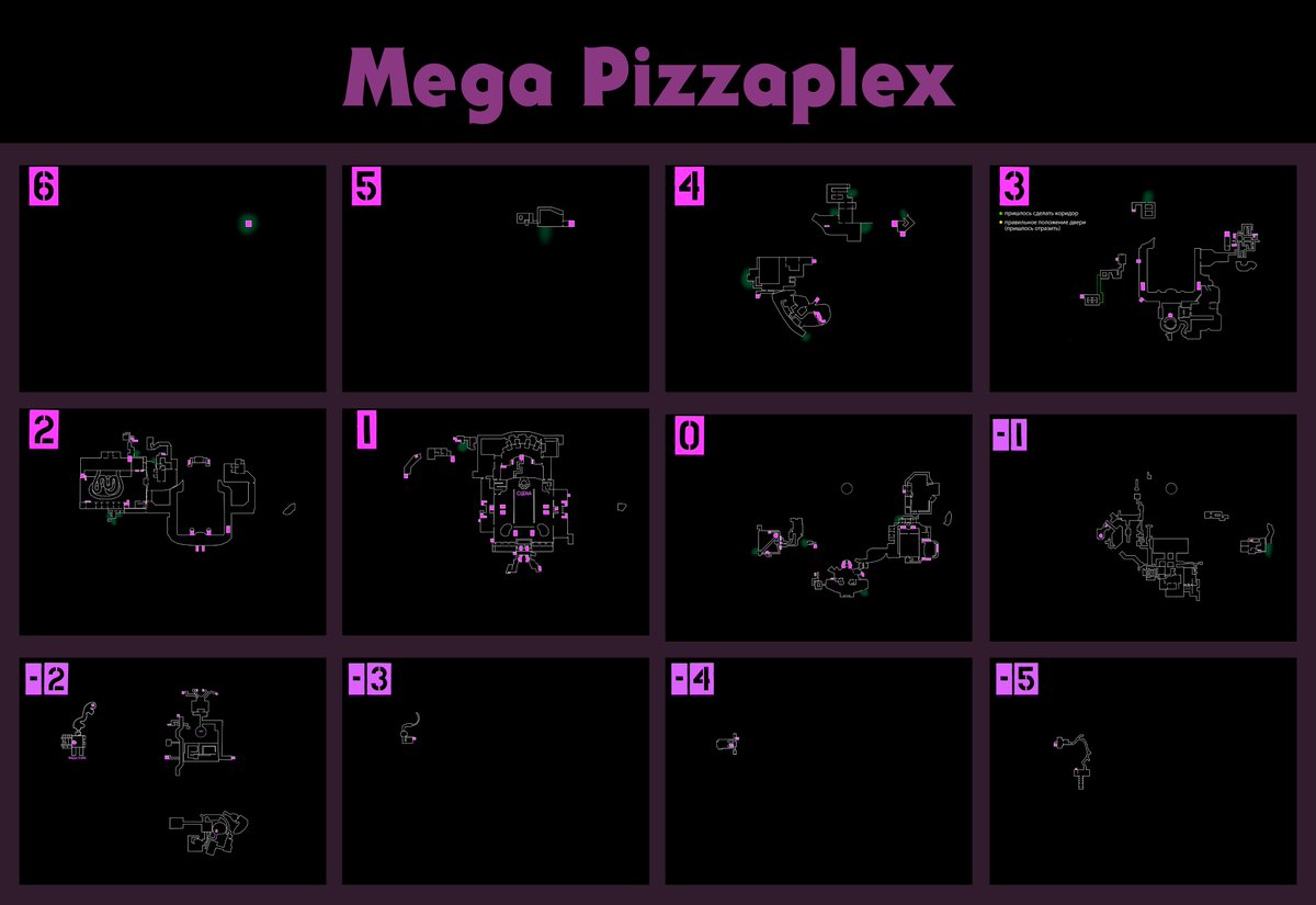 Yes, I really did it! This is a complete map of Mega Pizzaplex + Pizza Place (Security Breach, Ruins, Epilogues). If you want to get a pizzeria card in good quality, write in private messages.
#fnafsecuritybreach #FNAF 
<a href="/entom_dp/">Bea</a>